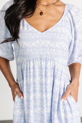 Adalee Dress | Light Blue Floral
