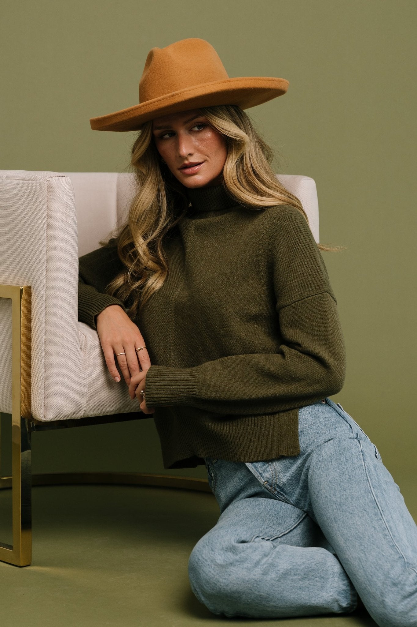 Collins Knit Sweater | Olive