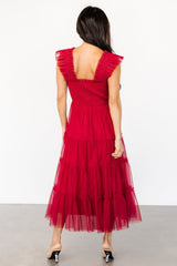 Emma Smocked Tulle Dress | Scarlet